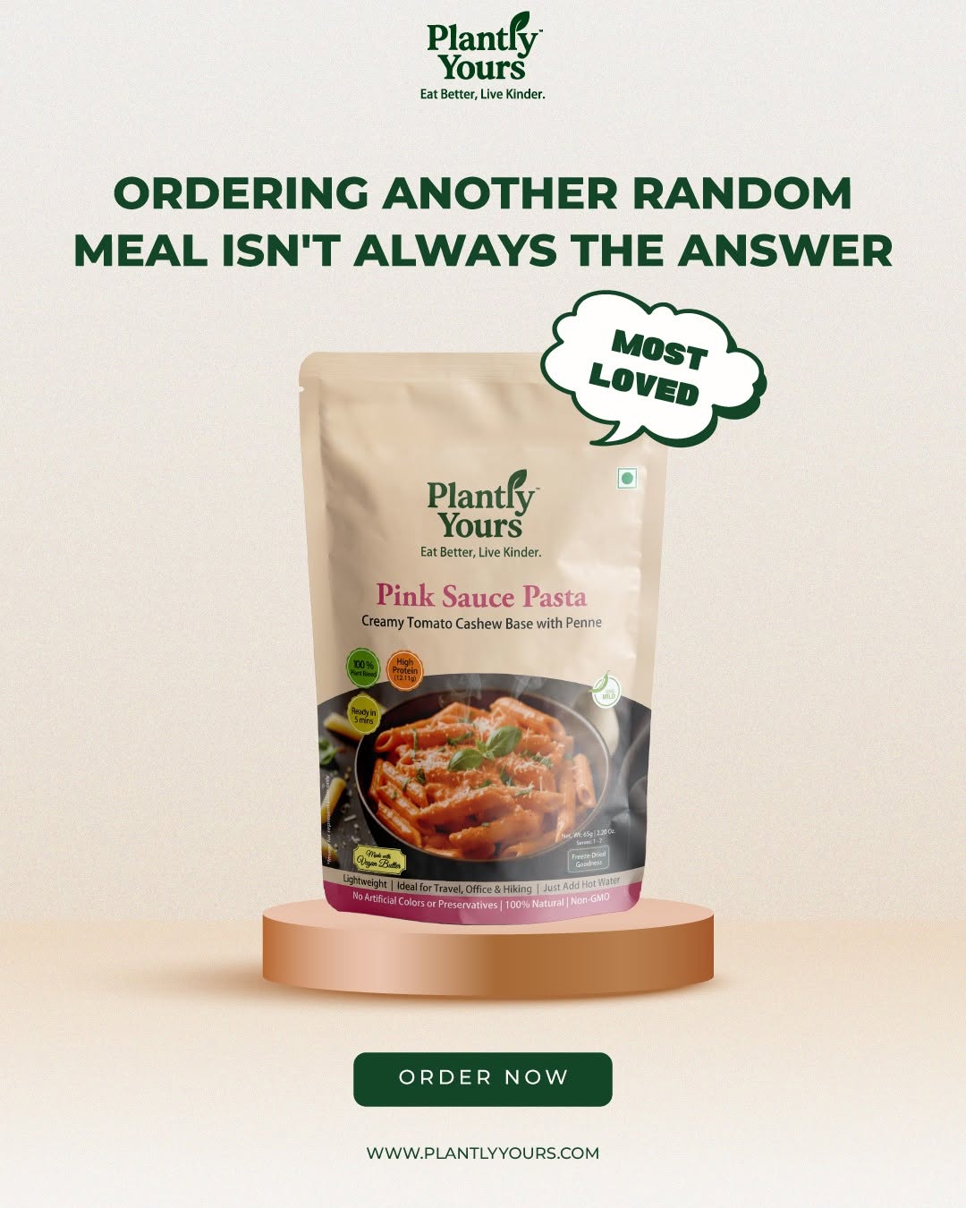Pink Sauce Pasta Plantly Yours Instagram post